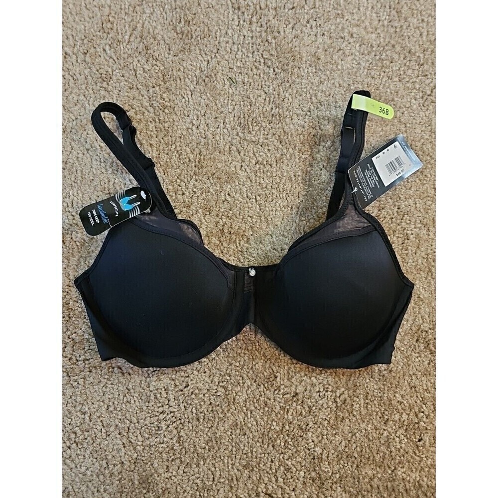 Bali One Smooth U Ultra Light T-Shirt Bra 36B Black